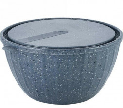 Салатник SUGAR&SPICE SE186711026 STONE с крышкой темный камень 2,8л