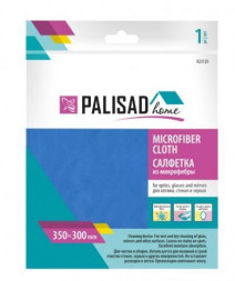 Салфетка PALISAD Салфетка из микрофибры для оптики, стекол и зеркал 350X300 мм, синяя, HOME 923125