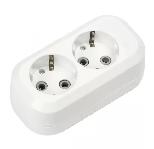 Колодка SMARTBUY (SBE-16-2-00-Z), 2 гнезда 16А/3,5кВт с/з