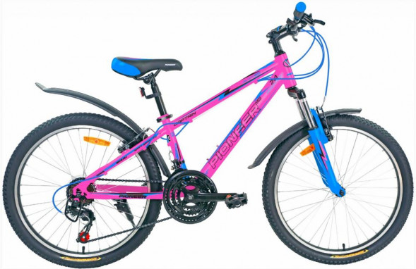 Велосипед PIONEER CAPTAIN 24&quot;/12&quot; pink-blue-black