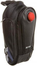 Аксессуары для велосипедов STG Велосумка мод.31397 под седло , с красным фонарем сзади,2-а отделение,черная. Х88297 127271