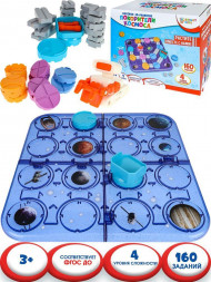 Настольные игры BRIGHT KIDS Головоломка.Серия "Веселое IQ-развитие".Покорители космоса(4 уровня сложности,160 заданий)( ИК-8715)