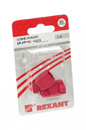 Разъем REXANT (05-1205-02) колпачек для 8P8C красный 2шт БЛИСТЕР