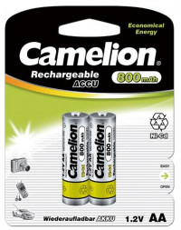 Элементы питания CAMELION (2202) AA-800MAH NI-CD BL-2 (NC-AA800BP2)
