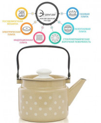Чайник ЭСТЕТ ЭТ-71907 Чайник "Горошинки" 2,0л (48480)