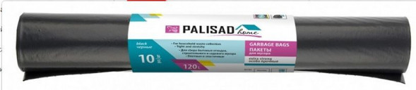 Пакеты для мусора PALISAD Пакеты для мусора 120 л X 10 шт. пвд прочные черные, длинный ролик, HOME 927265