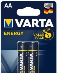 Элементы питания VARTA LR6 AA BL2 ENERGY ALKALINE 1.5V (4106) (4106213412)