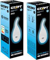 Светодиодная лампа СТАРТ (17269) LEDFlameE14 7W 40 WS 10/101 черный