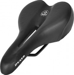 Аксессуары для велосипедов ZEUS Седло ZEUS Z-6101 MTB Sport 275x155mm,рельсы сталь,анатомическое,черное,285гр H000017590