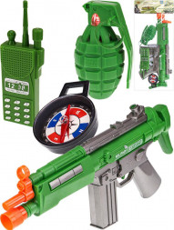 Игрушка NO NAME Игровой набор В разведку (37 см) (автомат,граната,рация,компас, бат.3*AG13 в комп.) M1388-2 ПП-00185049