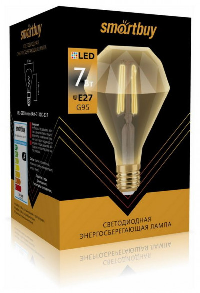 Лампа SMARTBUY (SBL-G95DimondArt-7-30K-E27) 7W/3000/E27