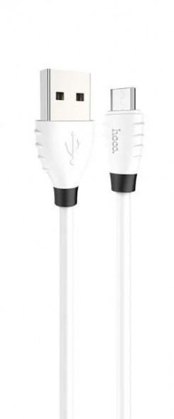 кабель HOCO (6957531085492) X27m USB (m) - microUSB (m) 1.2м - белый