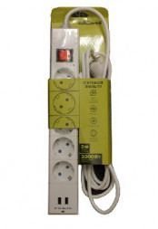 Сетевой фильтр DUWI 32592 5 С/Ф 5 гнезд- 3,0м - белый