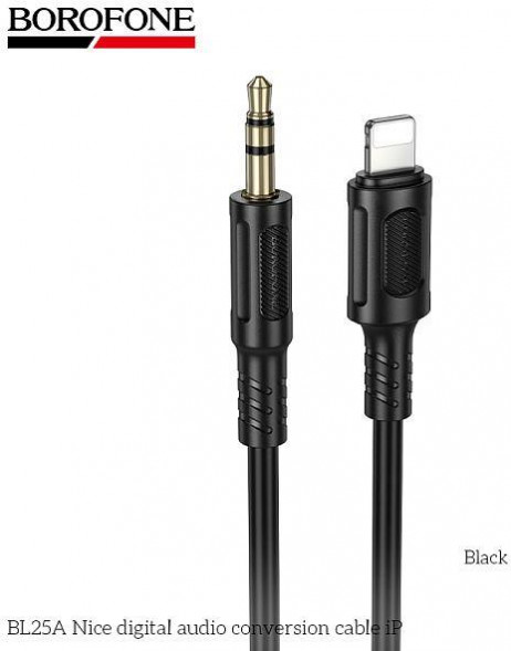 BOROFONE (6941991124761) BL25A AUX 3.5mm 8-pin, 1.0м Black