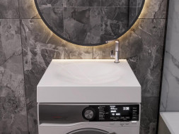 Раковина подвесная на стиральную машину PAOLA Sergio 600 Белый