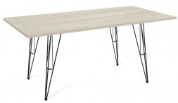 Стол SHEFFILTON SHT-TU10/120/80 ЛДСП черный муар/дуб беленый (164058)