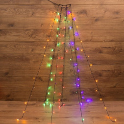 Гирлянда NEON-NIGHT (235-079) Елочная гирлянда с кольцом, 7 нитей по 1,5М, мульти