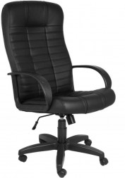 Кресло компьютерное OLSS кресло АТЛАНТ Ультра,черный Экокожа