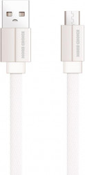 Кабель More choice (4627151194486) K20m Дата-кабель USB 2.1A для micro плоский USB - 1м White