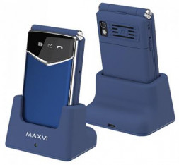 Телефон мобильный MAXVI E11ds Blue-Silver