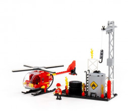 Игрушка ПОЛЕСЬЕ Конструктор Классик Город. Пожарная часть-1.4 (164 элемента) (в коробке) 81902