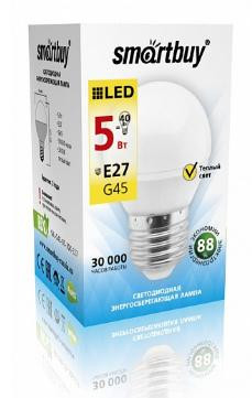 Светодиодная лампа SMARTBUY (SBL-G45-05-30K-E27) 5W/3000/E27