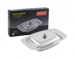 Масленка MALLONY Масленка с крышкой BD-500, объем 500 мл, нерж. сталь 0,5 мм (981045)