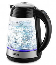 Чайник KITFORT КТ-6126 черный (стекло)
