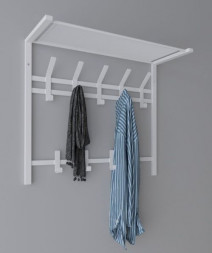 Вешалка настенная ЗМИ Торонто 22 с полкой белая ВСПТ22