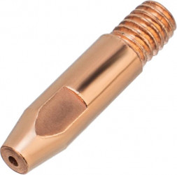 Токосъемный наконечник DENZEL Токосъемный наконечник под проволоку 1,2 мм, М6х28, E-CU, 20 шт для MIG горелки тип 24 93648