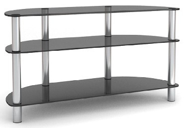 Стойка для TV MD 403 slim/хром/дымч