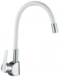 Смеситель для кухни GOTA ROCIO G302531-GOTA Santa-Barbara Смеситель д/кухни шар. с силикон. изливом, креп.гайка белый d35