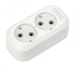 Колодка SMARTBUY (SBE-10-2-00-N), 2 гнезда 10А/2,2кВт б/з