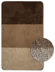 Коврик для ванной САНАКС 00214 SILVER Коврик в ванную одинарный КОРИЧНЕВЫЙ 60х100см 100% полиэстер