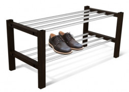 Полка для обуви SHEFFILTON Альберо SHT-SR9 венге/алюм.металлик (950407)