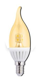 Лампа светодиодная ECOLA candle C4YG40ELC 4,0W E14 золотистая 125х37 (5)