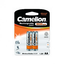 Элементы питания CAMELION (3510) AA-1500MAH NI-MH BL-2 (NH-AA1500BP2, аккумулятор,1.2В)