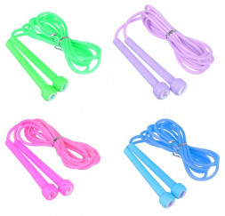 Скакалки, шагомеры, палки для ходьбы SILAPRO Скакалка силиконовая с тонкими ручками, пластик, ПВХ, 2,8м х 4,7мм, 4 цвета 342-217