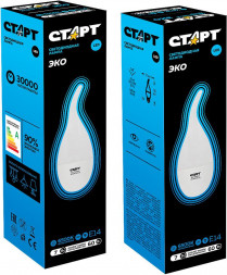 Светодиодная лампа СТАРТ (17268) LEDFlameE14 7W 65 WS 10/101 черный