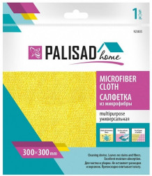 Салфетка PALISAD Салфетка универс. из микрофибры 300X300 мм, жёлтая, HOME 923035