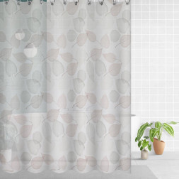 Штора GOODSELLER (GS708) Штора для ванной Harmony Eco-01 180x180cм,70гм2,листья цветные