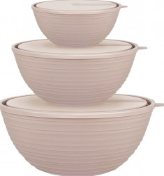 Набор салатников SUGAR&SPICE SE400912005 Cardamom (3 предмета) с крышками латте