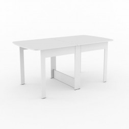 Стол-книжка BONMEBEL Тайга миди Стол обеденный белый (1 пак.)