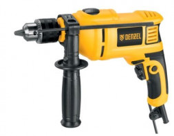 Дрели DENZEL ID-750 Дрель ударная, 750 Вт, 0-3000 об/мин, 48000 уд/мин 26307