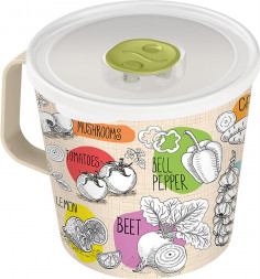 IDILAND IZI-GO 750мл с клапаном с декором (светло-бежевый) 221140525/01