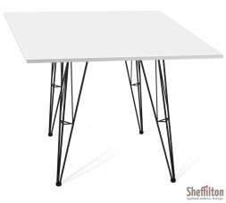 Стол SHEFFILTON SHT-TU10/80/80 ЛДСП черный муар/белый (987465)