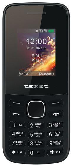 Телефон мобильный TEXET ТМ-117 Черный (127129)