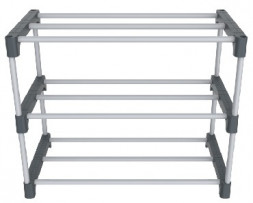 Полка для обуви SHEFFILTON SHT-SR6-P пластик серый/темно-серый (911525)