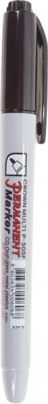 Маркер CROWN (08-8001) Маркер перманентный Multi Marker Super Slim 1мм, черный, пулевидный