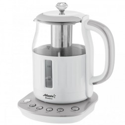 Чайник электрический ATLANTA ATH-2534 gray (1,5л. стекло/пластик)